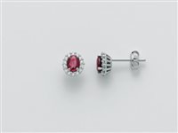 Pendientes Miluna Mujer Le Gemme Preziose in Oro blanco Rubino ERD2402 - ERD2402